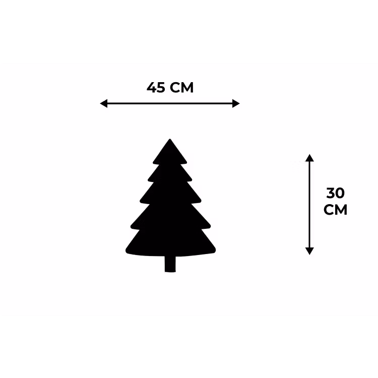 Placemat - 6 stuks - Kerstboom - Zwart - Kerstmis - Feest — 2