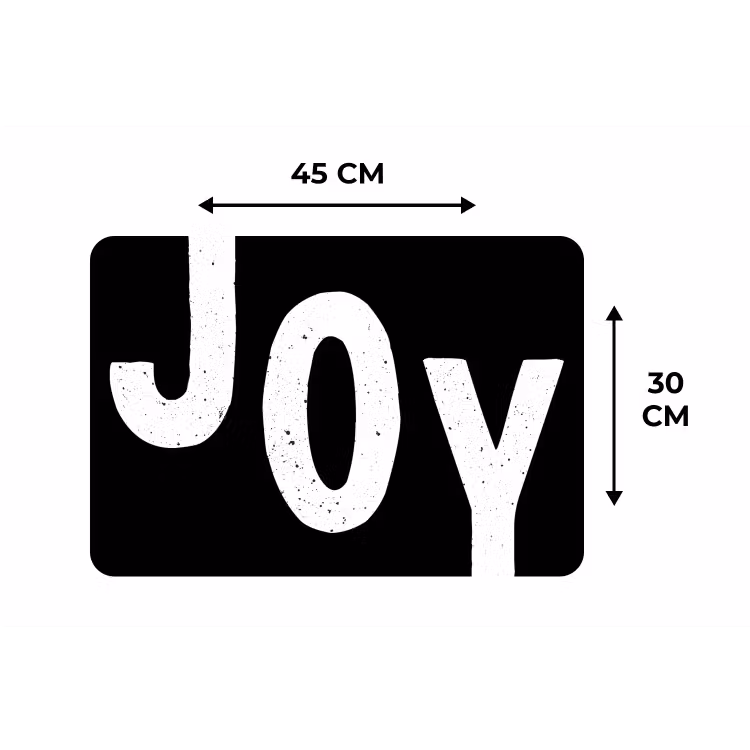 Placemat - 6 stuks - Kerstmis - Quotes - Joy - Zwart - Feest — 2