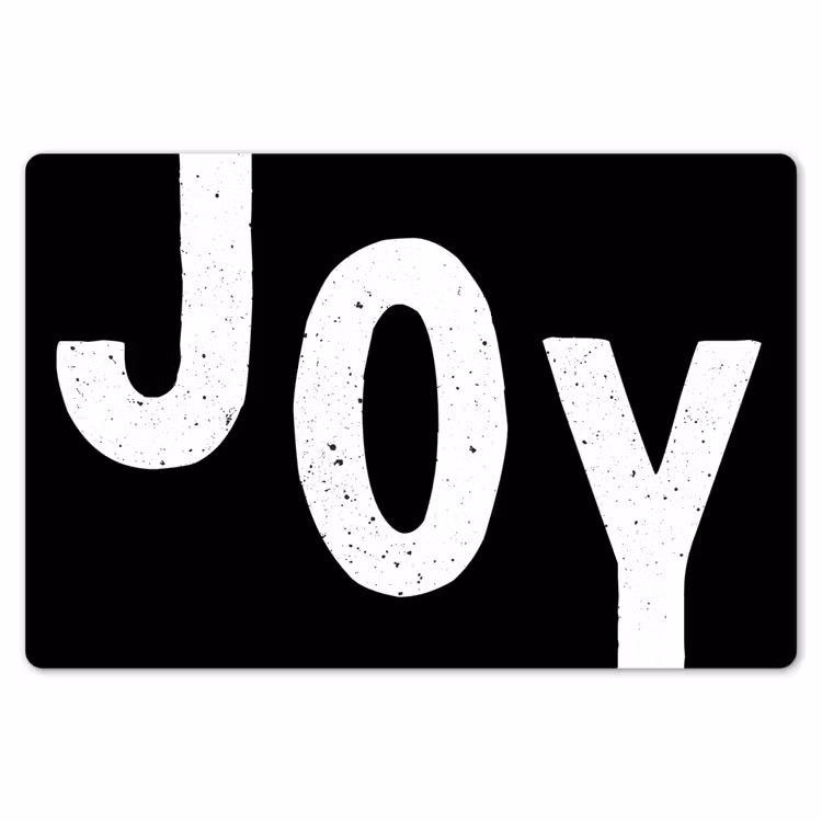 Placemat - 6 stuks - Kerstmis - Quotes - Joy - Zwart - Feest — 6