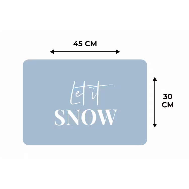 Placemat - 6 stuks - Sneeuw - Winter - Blauw - Let it snow — 3