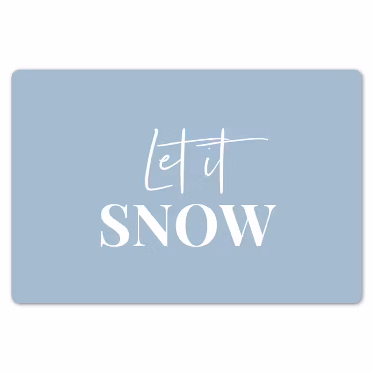 Placemat - 6 stuks - Sneeuw - Winter - Blauw - Let it snow — 7