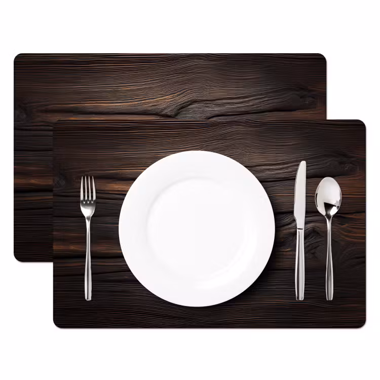 Placemat - 6 stuks - Hout - Grillige nerven — 2