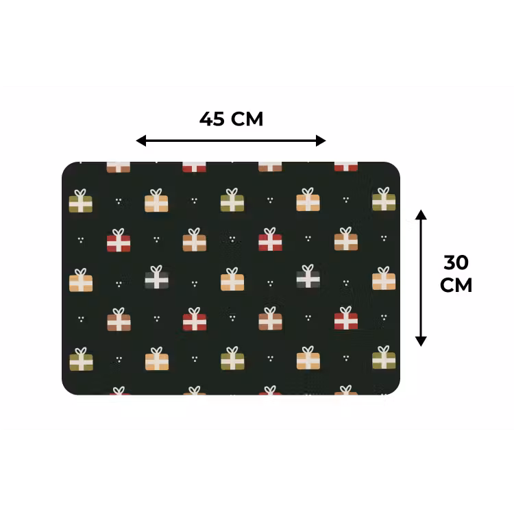 Placemat - 6 stuks - Illustratie - Cadeaus - Groen — 3