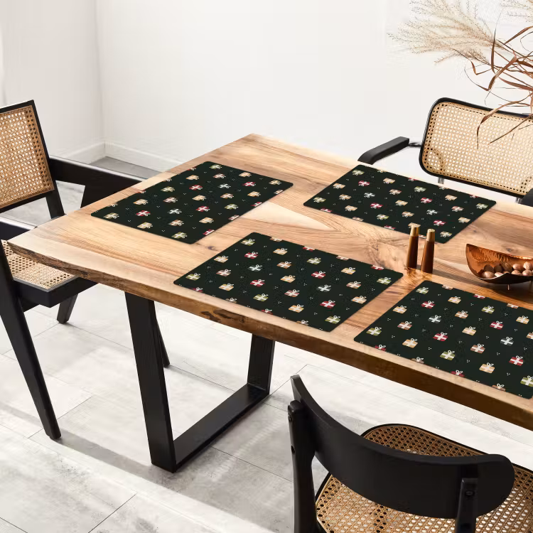Placemat - 6 stuks - Illustratie - Cadeaus - Groen — 5