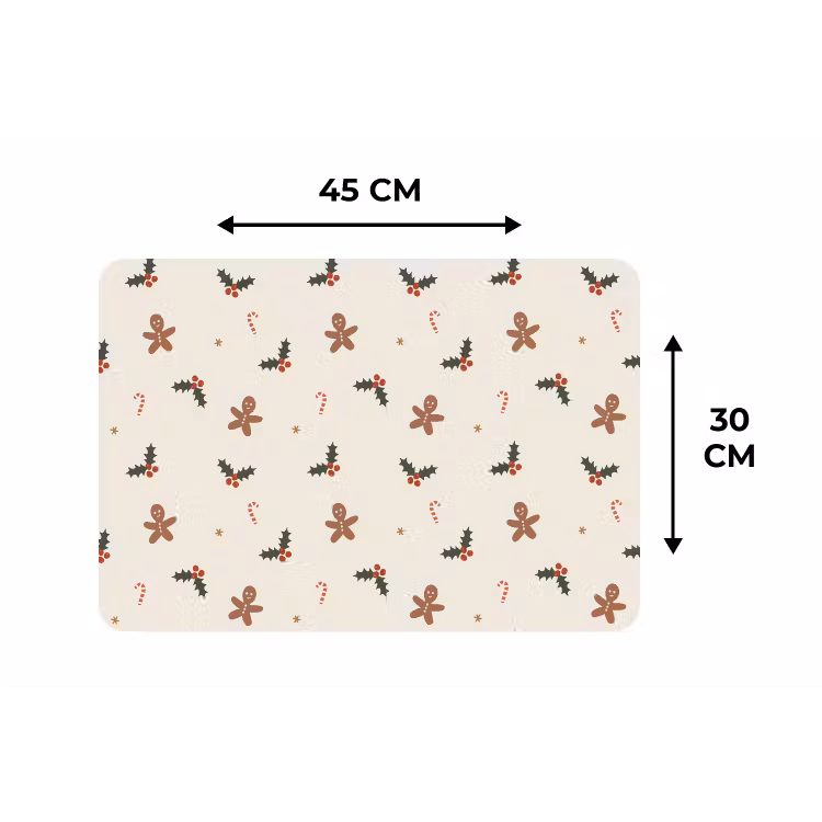 Placemat - 6 stuks - Illustratie - Figuren - Beige — 3