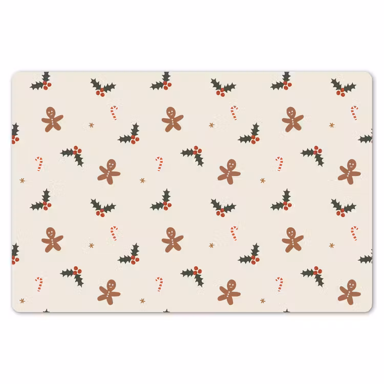 Placemat - 6 stuks - Illustratie - Figuren - Beige — 7