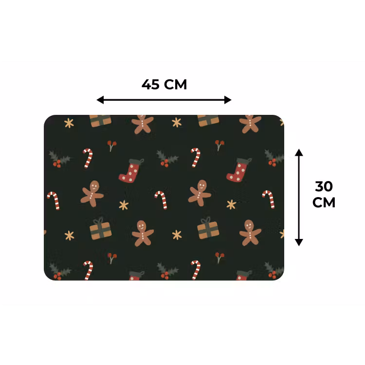 Placemat - 6 stuks - Illustratie - Figuren - Groen — 3