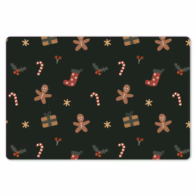 Placemat - 6 stuks - Illustratie - Figuren - Groen — 7
