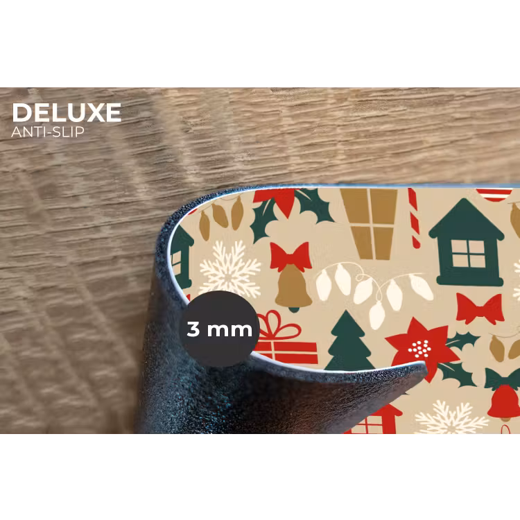 Placemat - 6 stuks - Illustratie - Kerst - Beige — 4