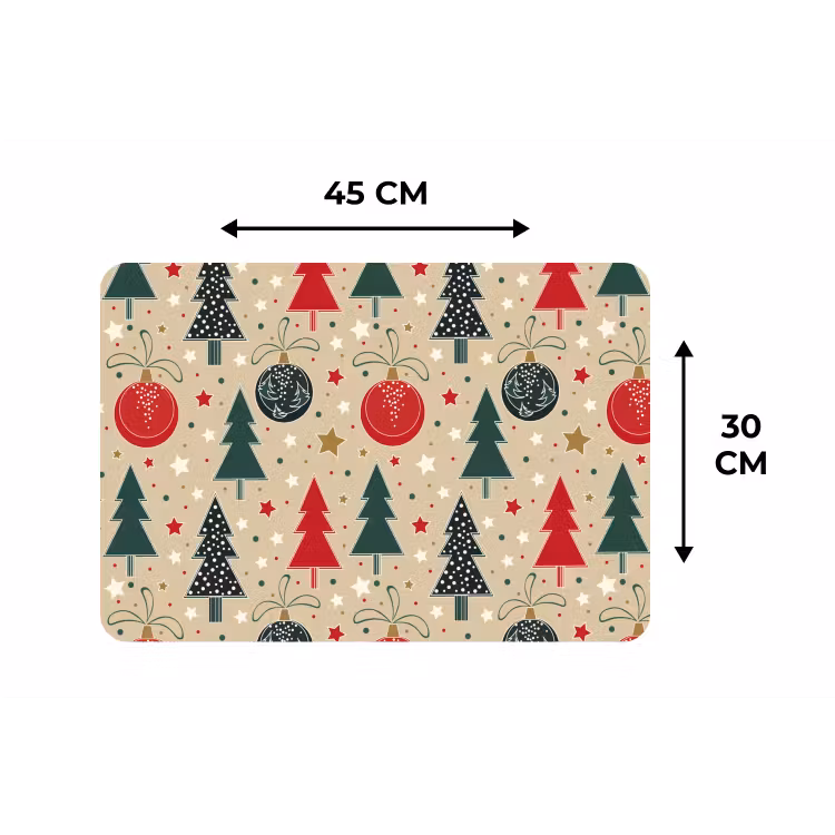 Placemat - 6 stuks - Illustratie - Kerst - Sterren — 3