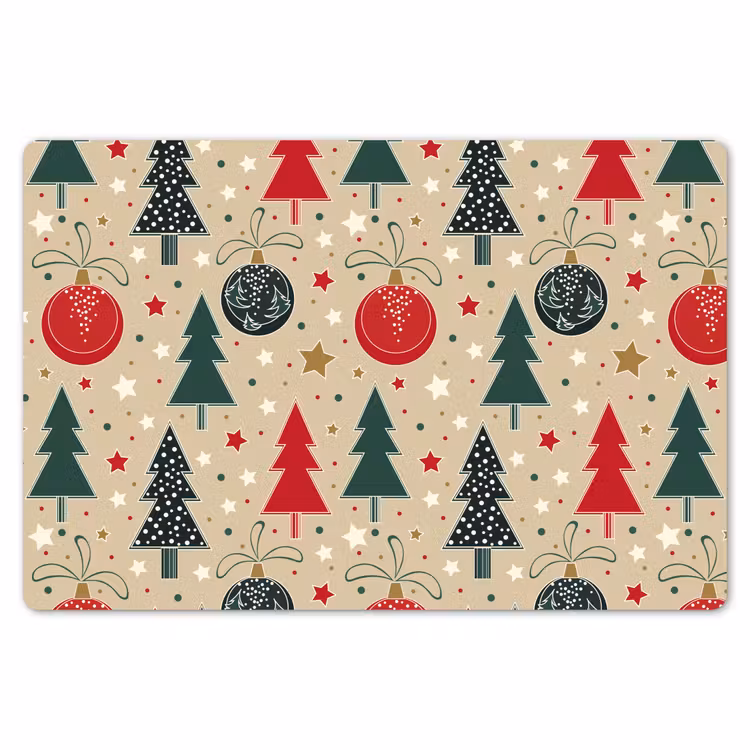 Placemat - 6 stuks - Illustratie - Kerst - Sterren — 7