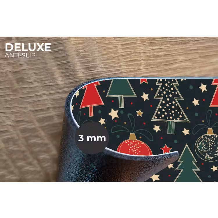Placemat - 6 stuks - Illustratie - Kerst - Sterren - Groen — 4