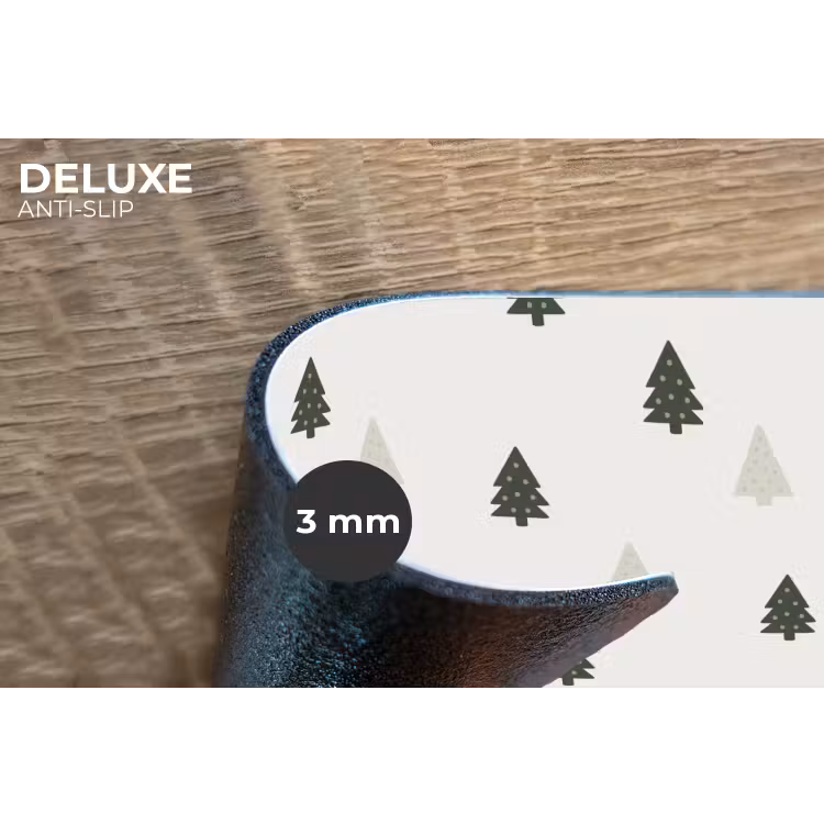 Placemat - 6 stuks - Illustratie - Kerstbomen - Wit — 4