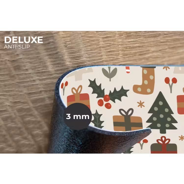 Placemat - 6 stuks - Illustratie - Kerstfiguren - Beige — 4