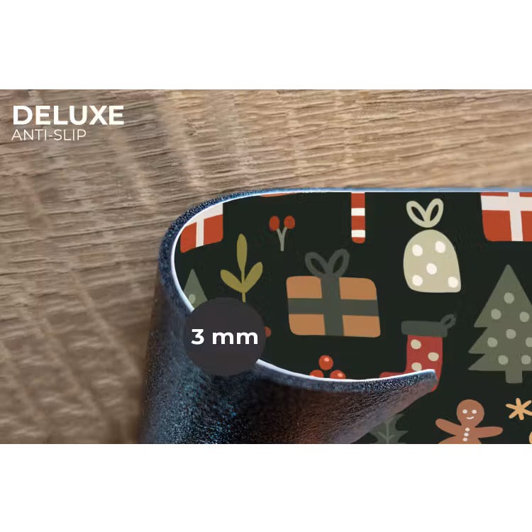 Placemat - 6 stuks - Illustratie - Kerstfiguren - Groen — 4
