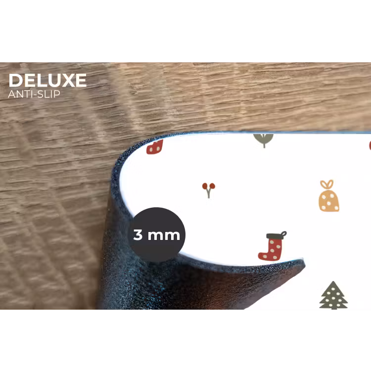 Placemat - 6 stuks - Illustratie - Kerstsymbolen - Wit — 4