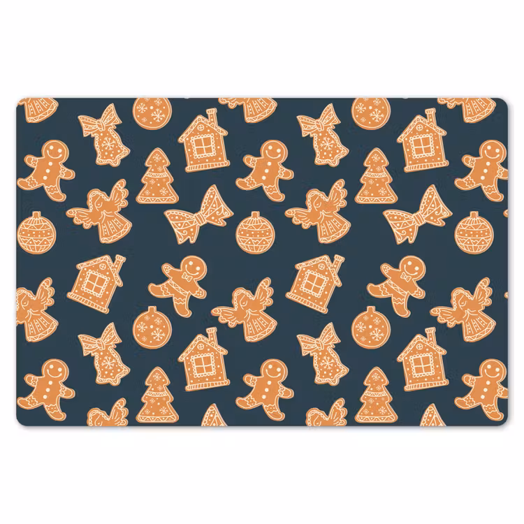 Placemat - 6 stuks - Illustratie - Koekjes - Blauw — 7