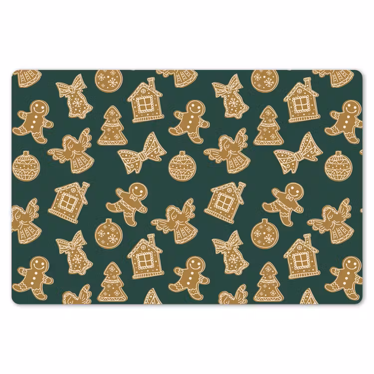 Placemat - 6 stuks - Illustratie - Koekjes - Groen — 7
