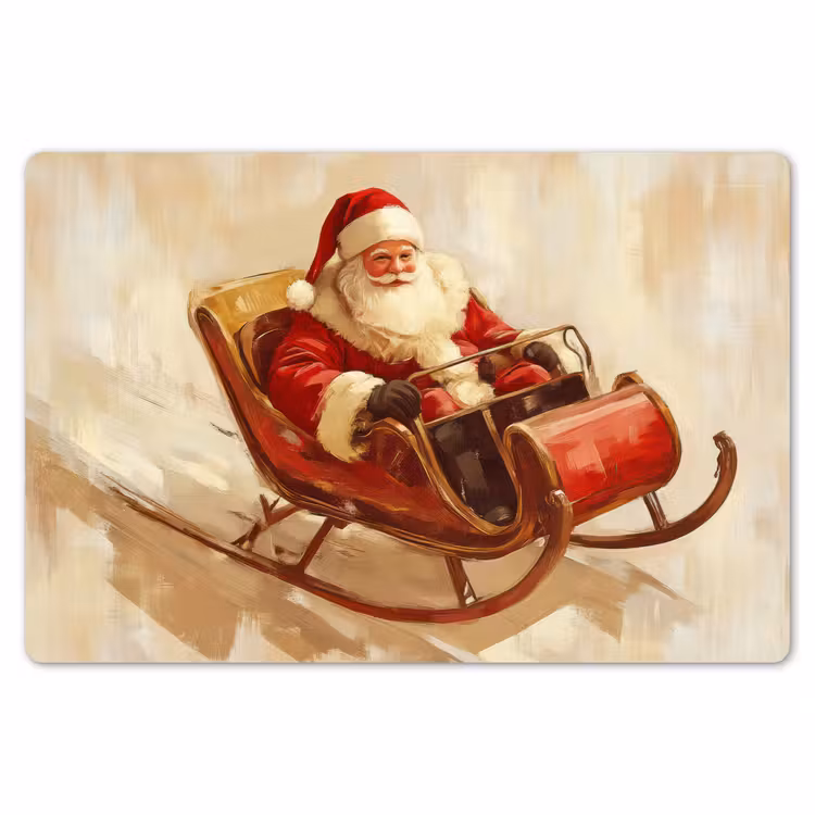 Placemat - 6 stuks - Kerst - Slee - Kerstman — 7