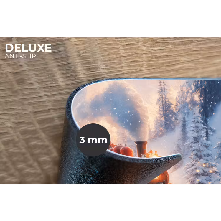 Placemat - 6 stuks - Kersttrein - Sneeuw - Winter - Kerst — 4