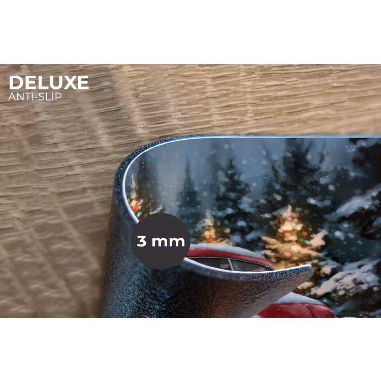 Placemat - 6 stuks - Kersttruck - Sneeuwbos - Rood — 4