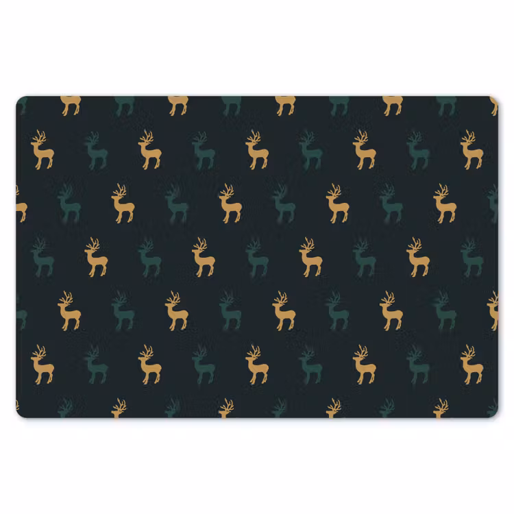 Placemat - 6 stuks - Patroon - Groen - Herten — 7