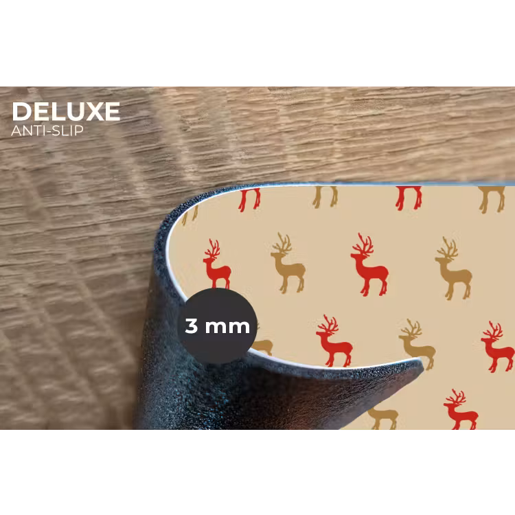 Placemat - 6 stuks - Patroon - Herten - Beige — 4