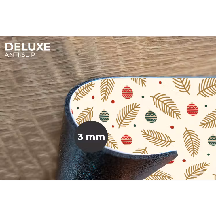 Placemat - 6 stuks - Patroon - Kerst - Symbolen - Beige — 4