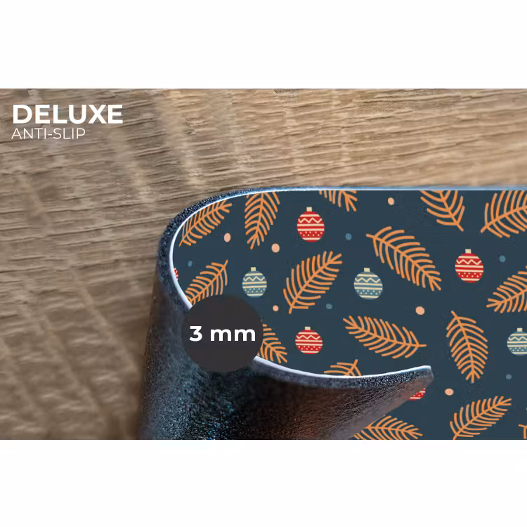 Placemat - 6 stuks - Patroon - Kerst - Symbolen - Donkerblauw — 4