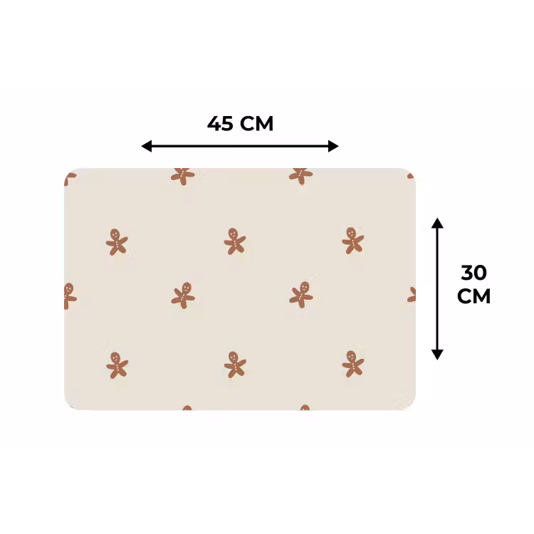 Placemat - 6 stuks - Patroon - Koekjes - Beige — 3