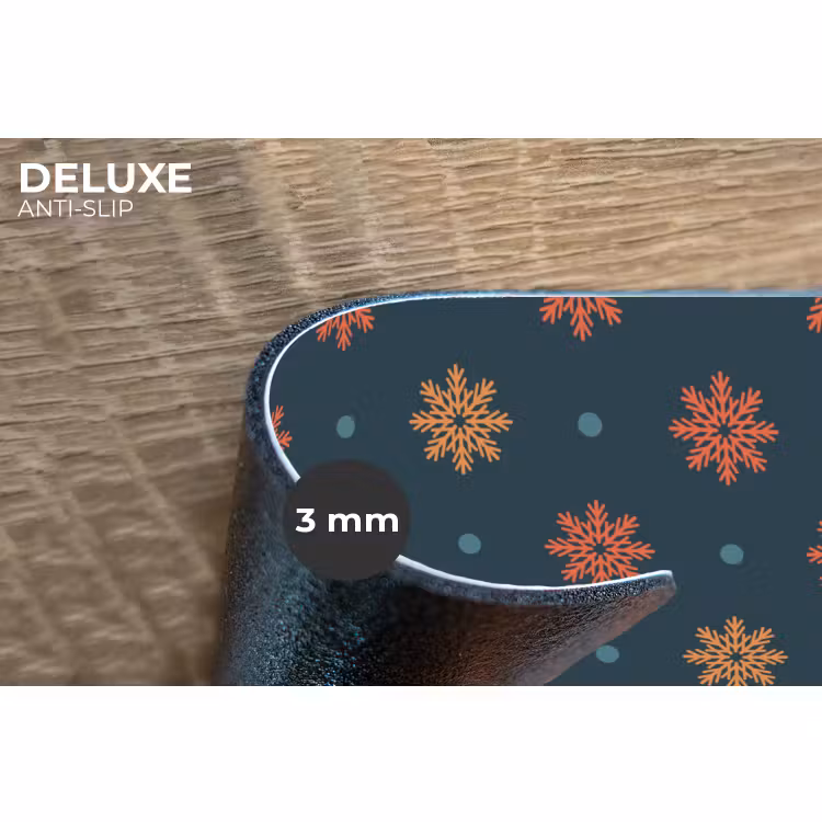 Placemat - 6 stuks - Patroon - Sneeuwvlokken - Blauw — 4