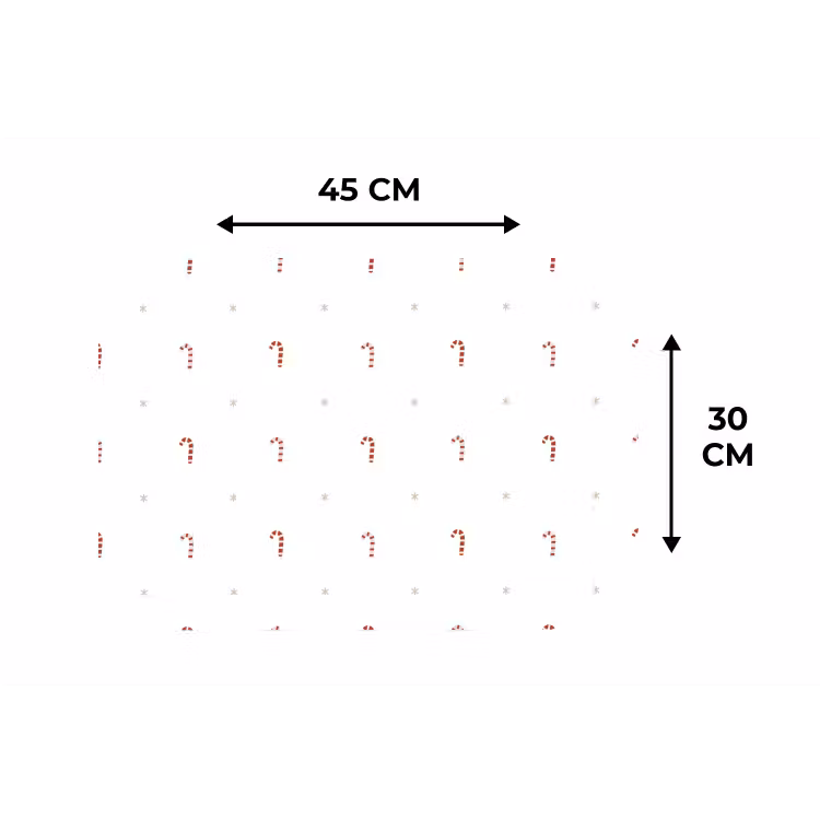 Placemat - 6 stuks - Patroon - Sterren - Zuurstok - Wit — 3