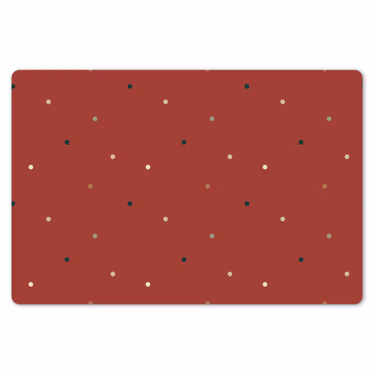 Placemat - 6 stuks - Patroon - Stippen - Rood — 7