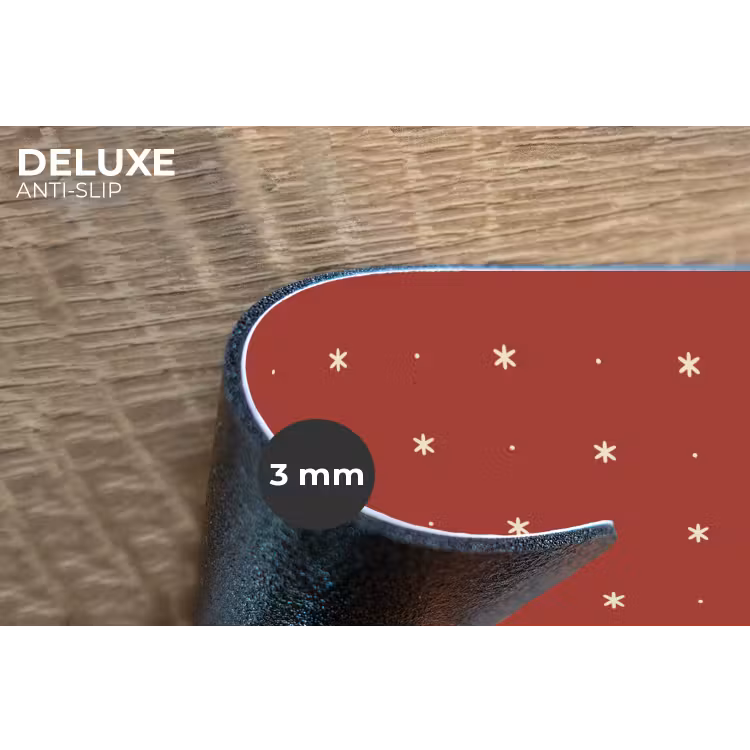 Placemat - 6 stuks - Patroon - Stippen - Sterren - Rood — 4