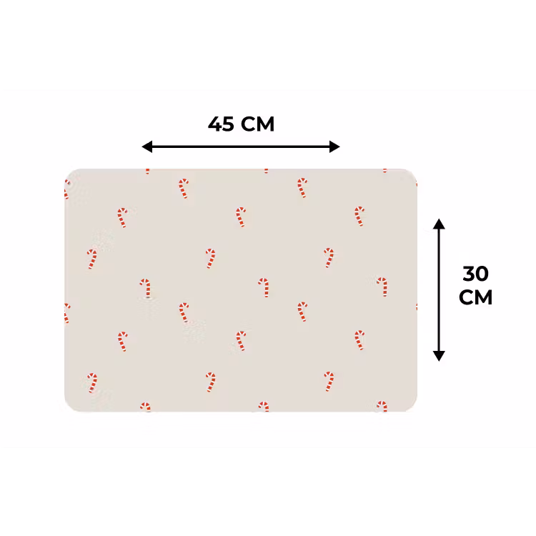 Placemat - 6 stuks - Patroon - Zuurstokken - Beige — 3