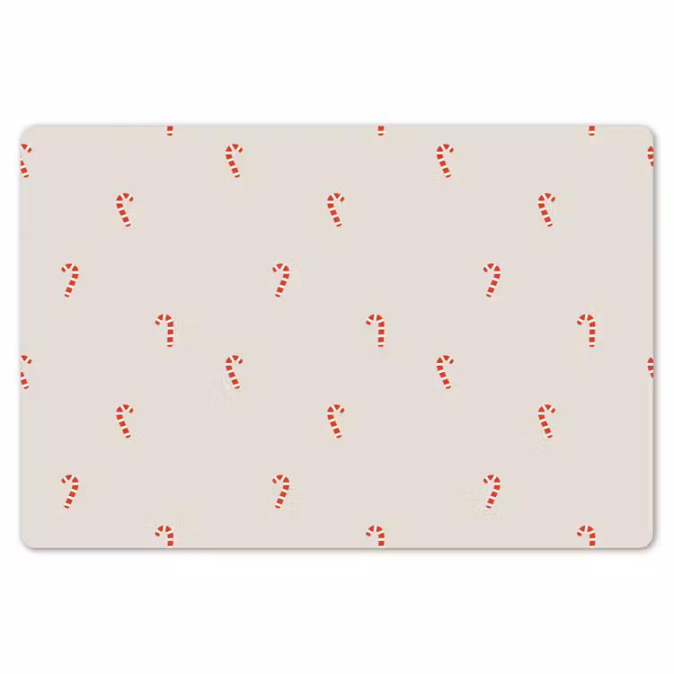 Placemat - 6 stuks - Patroon - Zuurstokken - Beige — 7