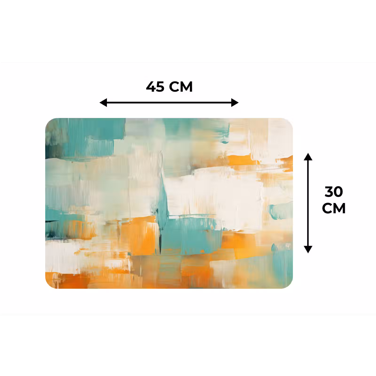 Placemat - 6 stuks - Kunst - Abstract - Blauw - Wit — 1
