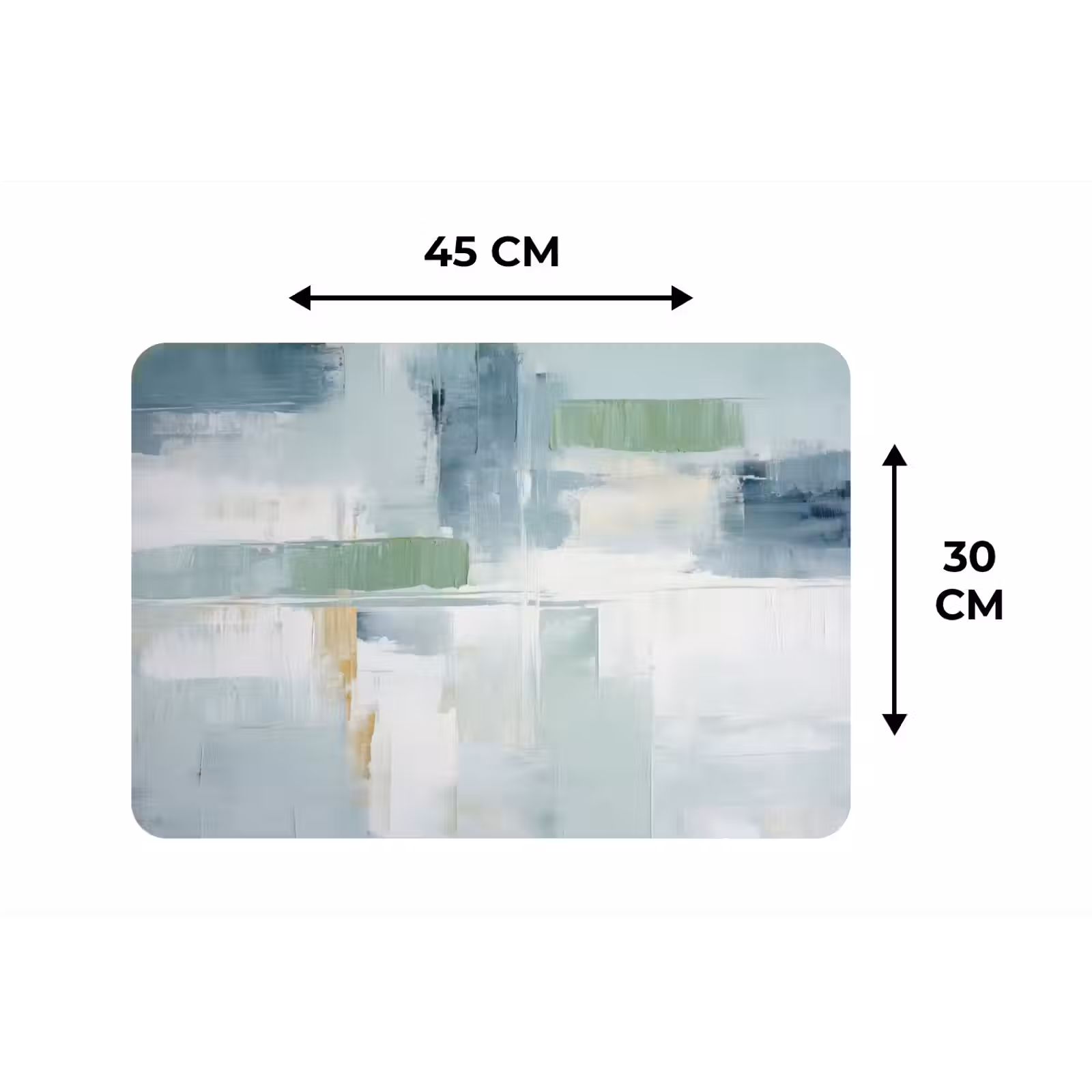 Placemat - 6 stuks - Verf - Moderne kunst - Abstract - Grijs — 1