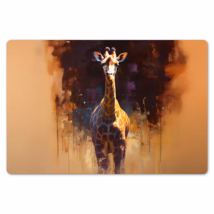 Placemat - 6 stuks - Giraf - Bruin - Abstract - Geschilderd — 7