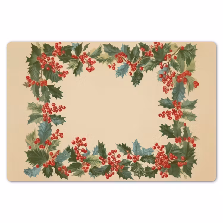 Placemat - 6 stuks - Hulstrand - Bessen - Beige — 7