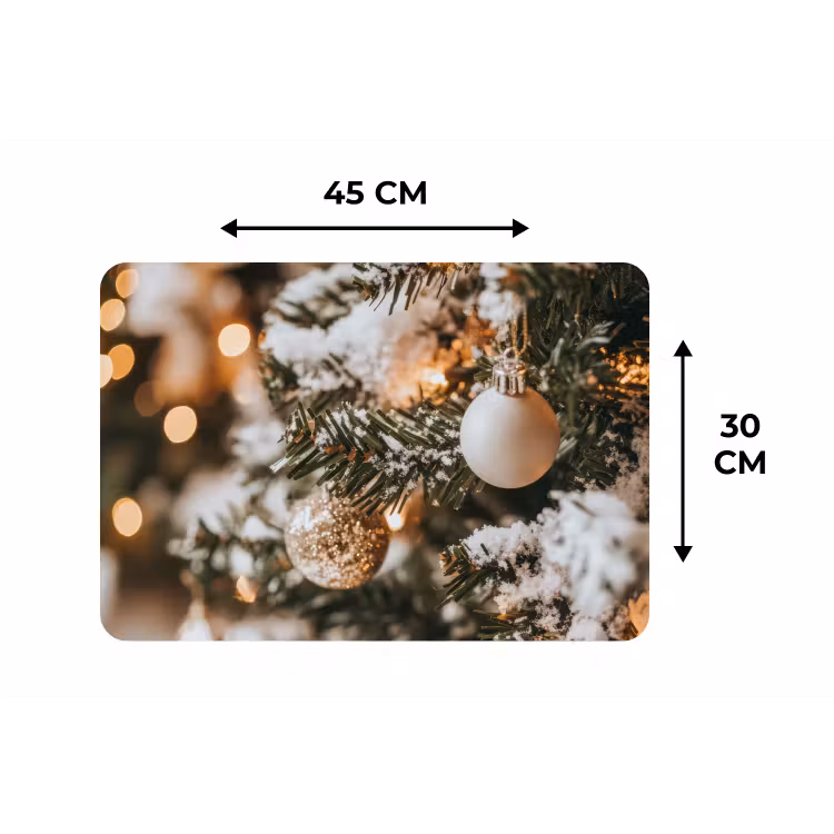 Placemat - 6 stuks - Kerst - Kerstboom - Winter - Binnen - Sneeuw — 3