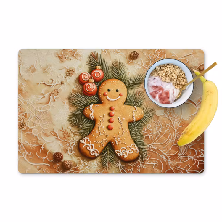 Placemat - 6 stuks - Kerstmis - Koekje - Poppetje - Speculaas — 1