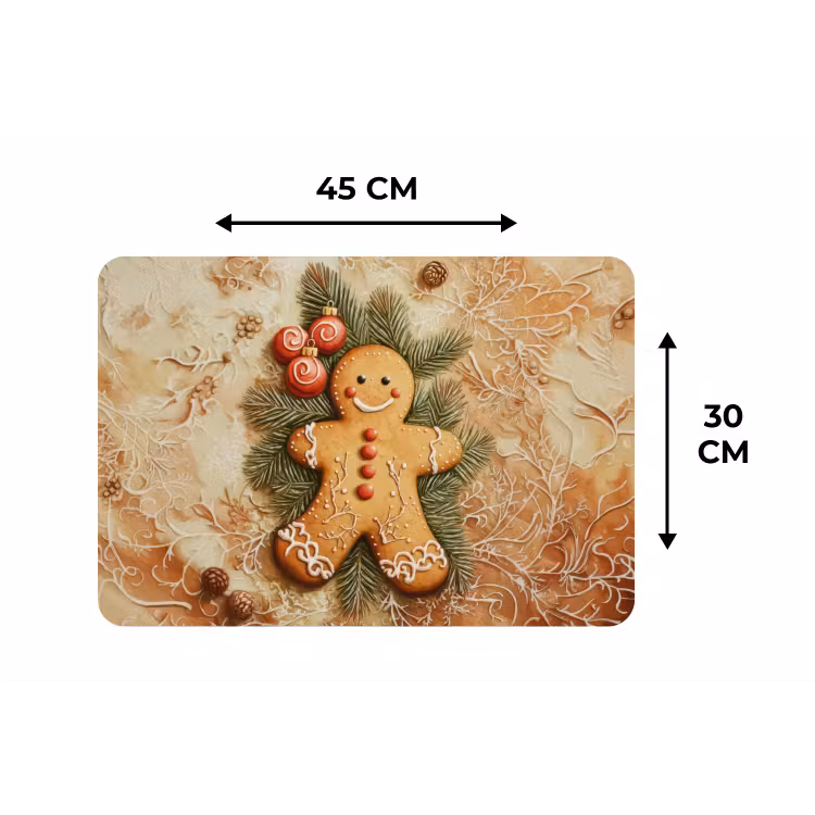 Placemat - 6 stuks - Kerstmis - Koekje - Poppetje - Speculaas — 3