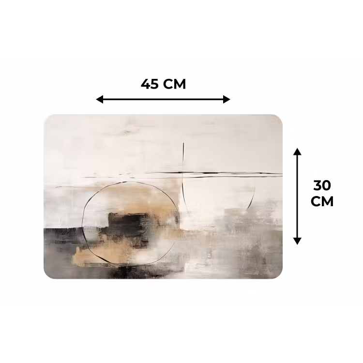 Placemat - 6 stuks - Kunst - Abstract - Grijs - Industrieel — 2