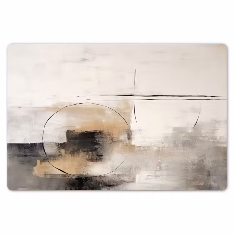 Placemat - 6 stuks - Kunst - Abstract - Grijs - Industrieel — 6