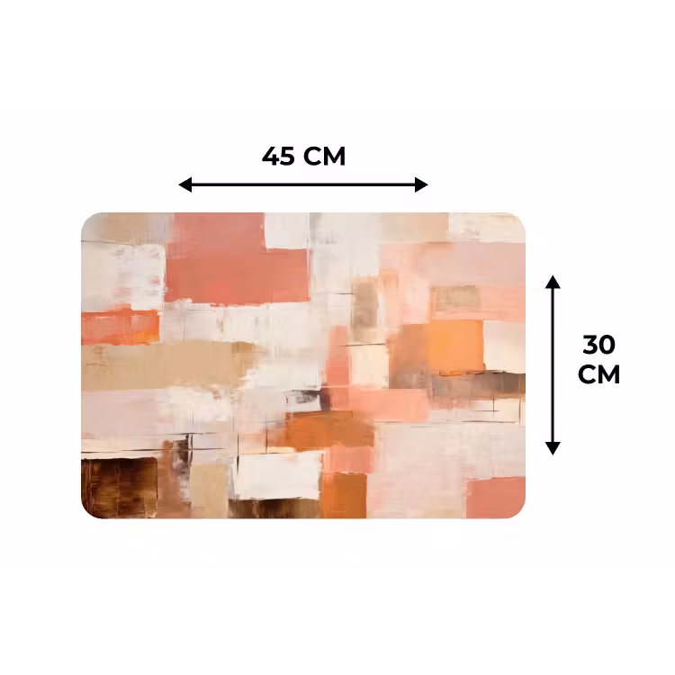 Placemat - 6 stuks - Kunst - Roze - Abstract — 1