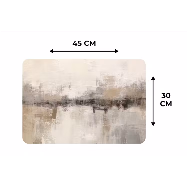 Placemat - 6 stuks - Moderne kunst - Abstract - Beige — 2
