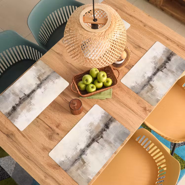 Placemat - 6 stuks - Moderne kunst - Abstract - Beige — 5