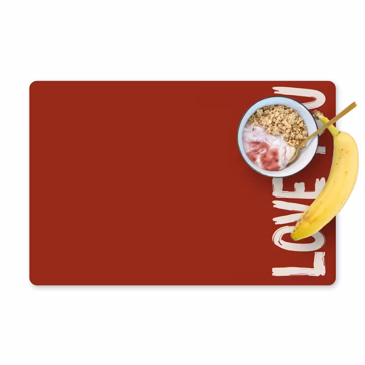 Placemat - 6 stuks - Schuin - Loveyou - Rood — 1