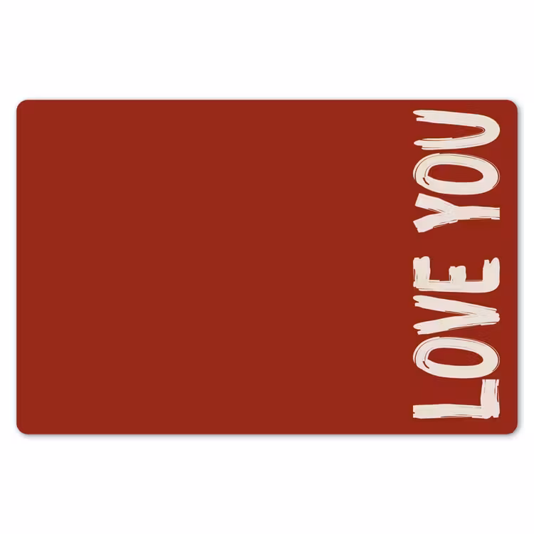 Placemat - 6 stuks - Schuin - Loveyou - Rood — 7